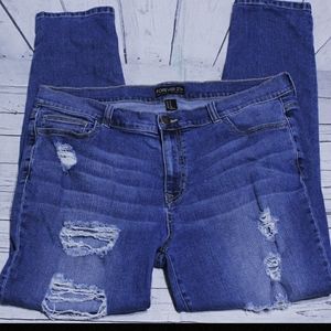 Forever 21+ ripped/distressed jeans
